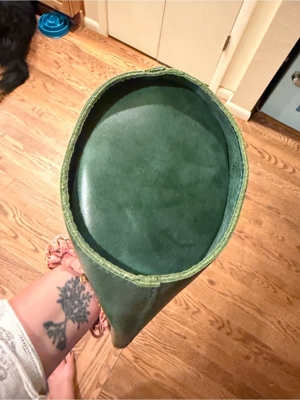 NWOT Portland Leather Small Milan Bag Forest Green - Picture 5 of 6